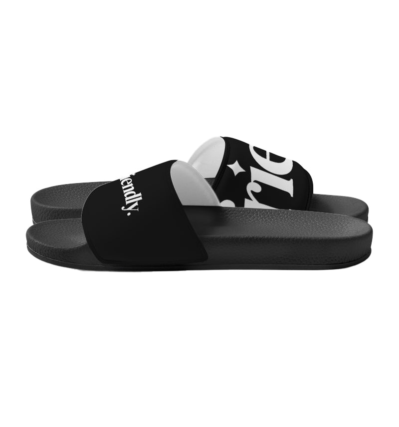 MEN’S SLIDE SANDAL in Black/White